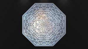 stained-glass window 3D model