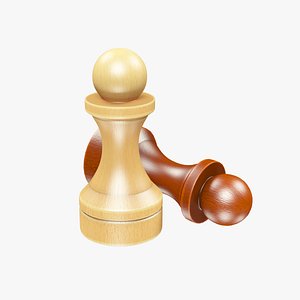 chess pawns 3D