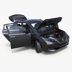 Nissan Leaf Electric Car Rigged for Maya