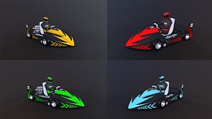 LowPolyKartWithPlayer3Animation
