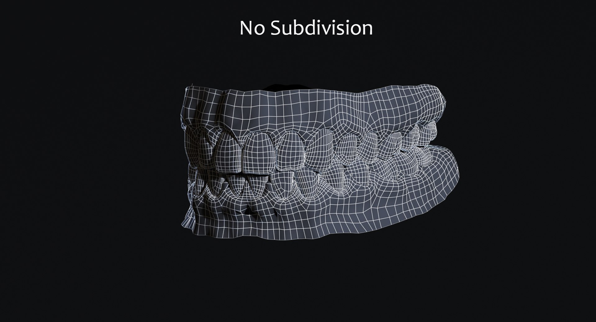 3D model human teeth https://p.turbosquid.com/ts-thumb/5x/15Xrxl/seBdGcRT/teeth_wireframe/jpg/1544281159/1920x1080/fit_q87/778bdfbc50f51b811b026efa182394ad1f105047/teeth_wireframe.jpg