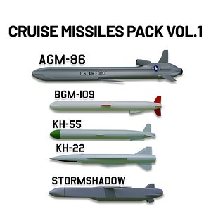 Ultimate Cruise Missiles Pack Vol 1 3D