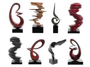 3D modern abstract sculpture decoration