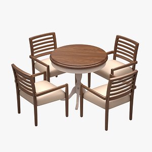 cafe dinner set 3d model