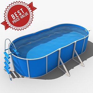 3d model garden swimming pool