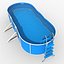 3d model garden swimming pool