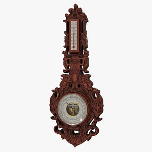 Antique Barometer Thermometer