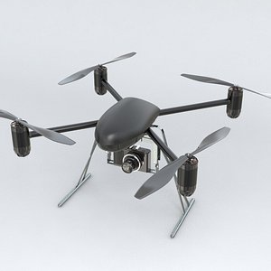 drone draganfly helicopter 3d max