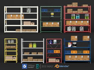 Mobile Industrial Maintenance Stairs 3D model