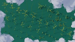 Low Poly Bamboo Trees