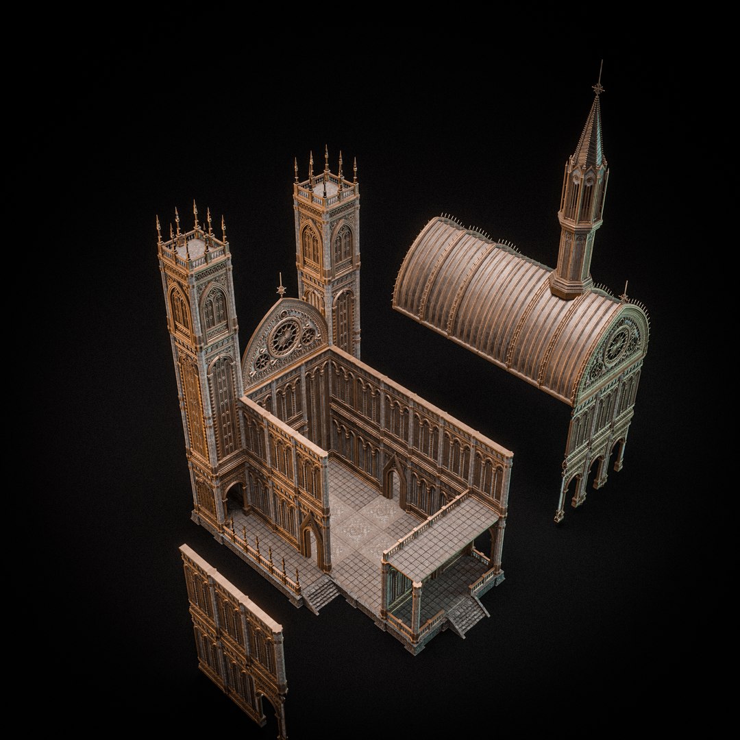 3D GOTHIC MODULAR BUILDING 6 Model - TurboSquid 2315048