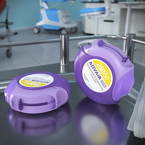 Advair Diskus Dry Powder Inhaler Purple