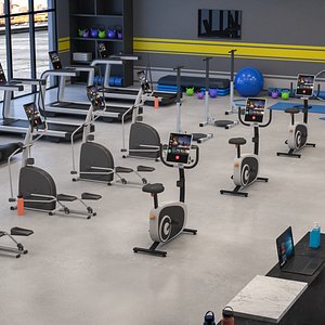 Gymnasium And Locker Room Interior Scene