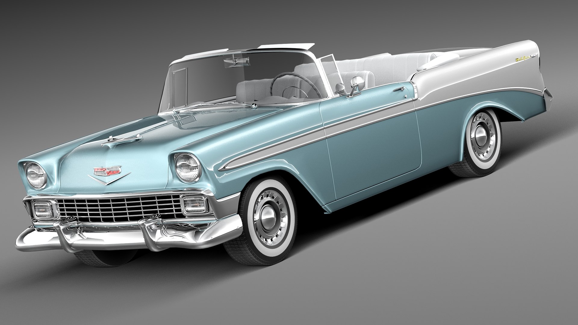 シボレーベルエア1956コンバーチブル3Dモデル - TurboSquid 592554
