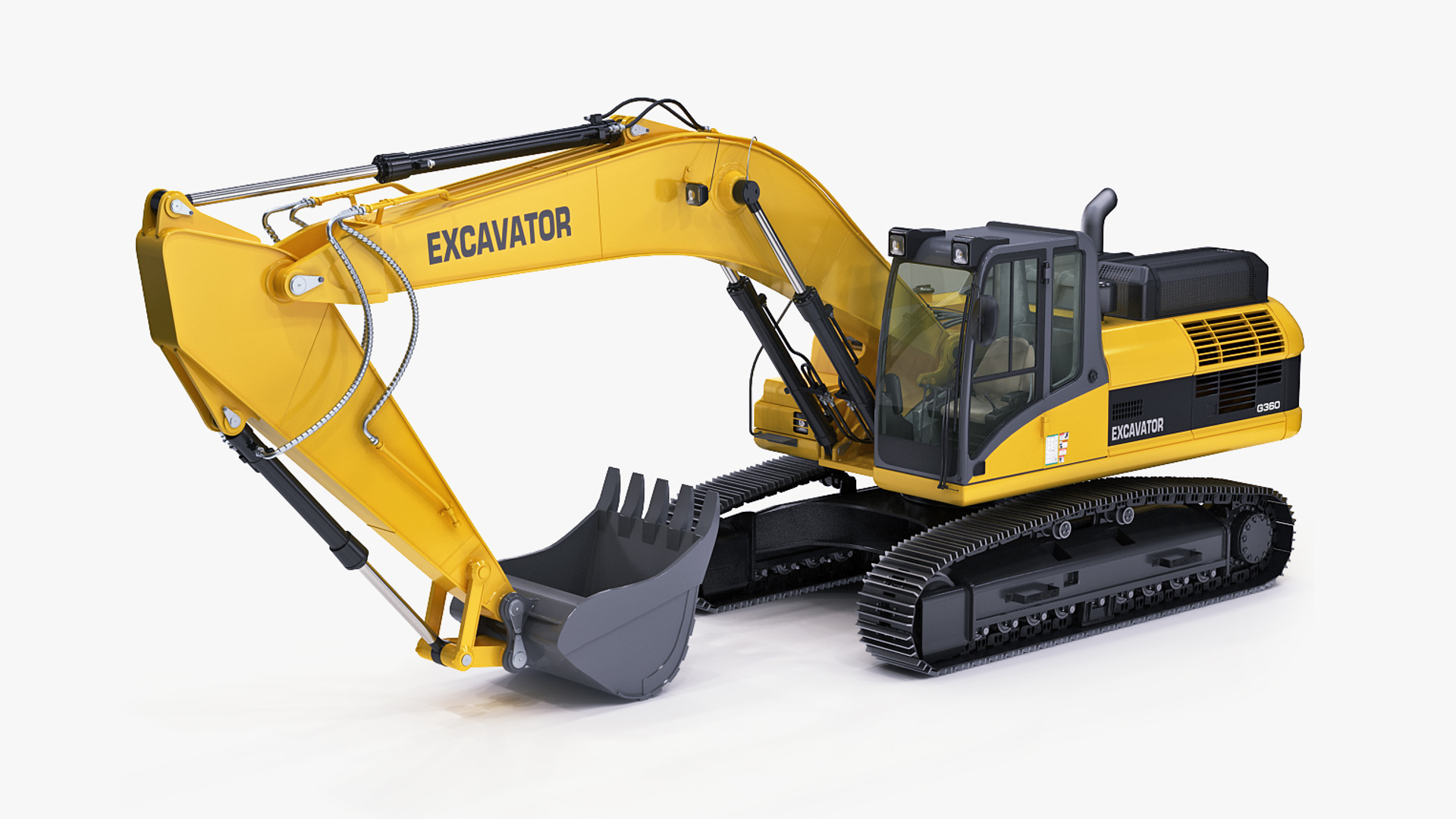 3d model hydraulic excavator names