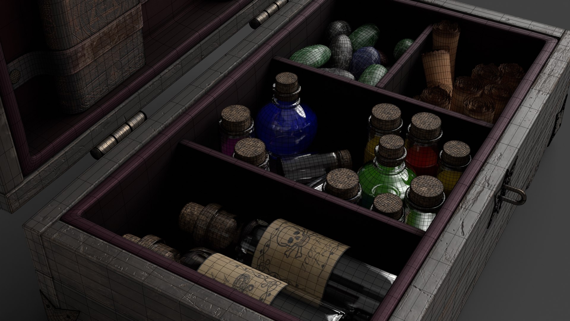 Witchs Box 3D model https://p.turbosquid.com/ts-thumb/5x/rZyDma/tH/wire_0009/jpg/1634199787/1920x1080/fit_q87/290cd3e4c1c2395098ad8dd025ec550aeb4b7410/wire_0009.jpg