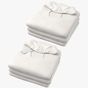3D male hoodies folded stacked