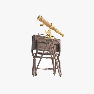 Old style telescope 3D model