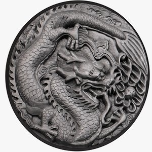 3D ornamental dragon stone model