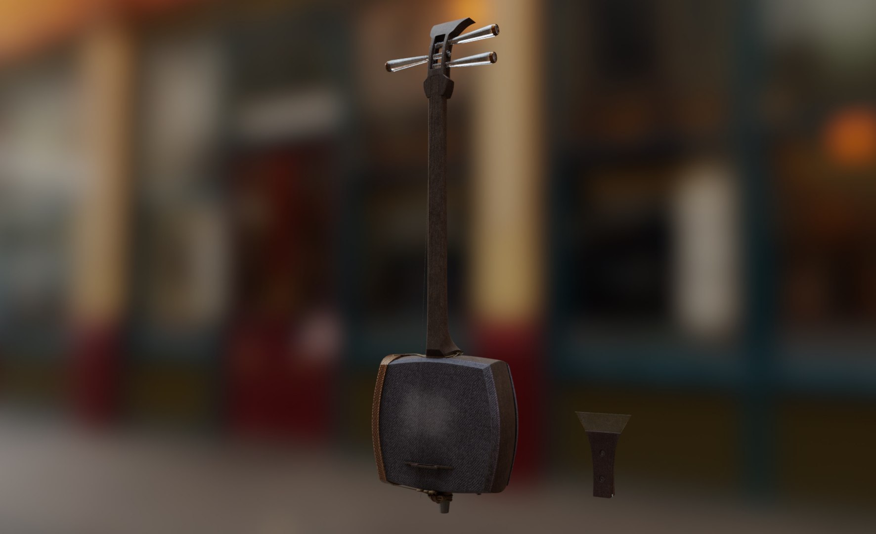 Shamisen With Bachi 3D Model - TurboSquid 1994985