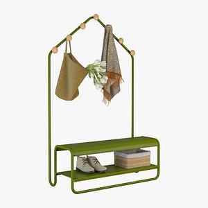 Fermob Funambule Cloakroom Bench 3D
