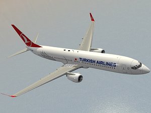 boeing 737-900 er turkish 3d dxf