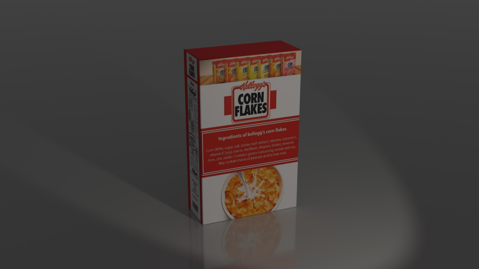 3D Box Cornflakes - TurboSquid 1671004