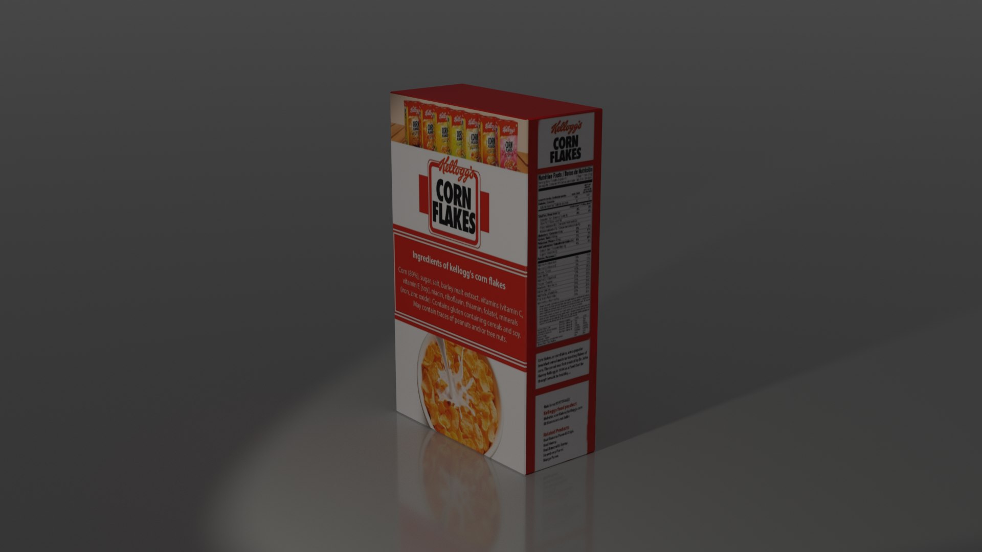 3D Box Cornflakes - TurboSquid 1671004