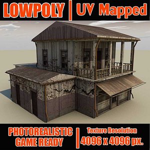 Lowpoly building LPBldX13r