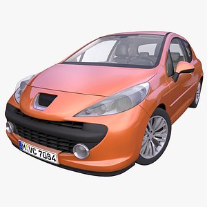 3D generic european hatchback interior car