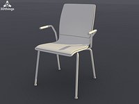 On stage 4-leg model stackable with armrests, seat and backrest cushion