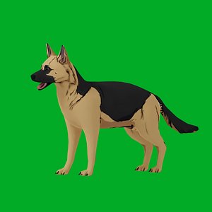 German Shepherd Stylized Dog