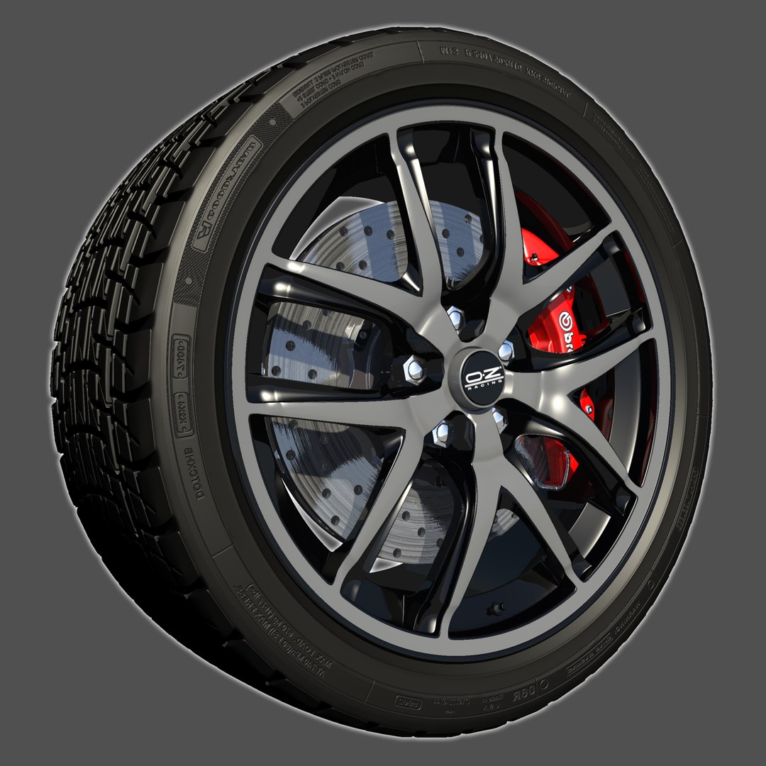 sport racing wheel 3d model