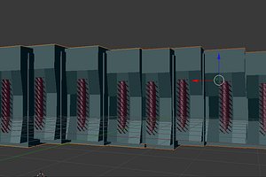 free super computer mainframe 3d model