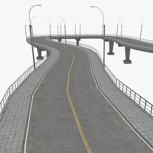 road highways sample scene 3ds