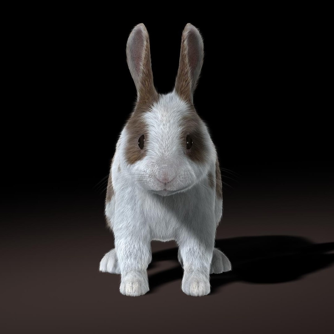 Rabbit Spotted Rigged Fur Ma