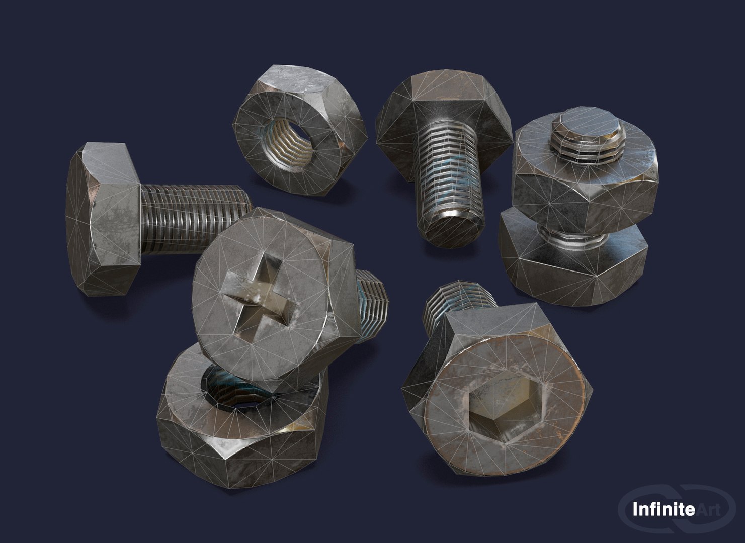 Bolts and Nuts 3D model https://p.turbosquid.com/ts-thumb/5y/ekXmSZ/Nc/boltsnut_1_wire_no_logo/jpg/1641981662/1920x1080/fit_q87/490e9e4ce60e7a3379fdf3591e12839e72e5c4f3/boltsnut_1_wire_no_logo.jpg