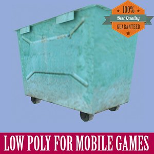 Street Rubbish Bin Game Ready Mobile With Lods