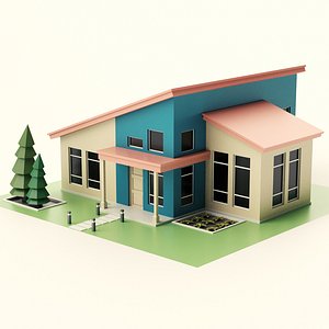 modern house 08 3D model