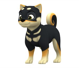 3D shiba inu puppy model