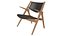 Carl Hansen CH28 Wood Leather Chair low-poly