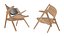 Carl Hansen CH28 Wood Leather Chair low-poly
