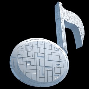 spaceship musical note 3d 3ds