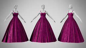 Dress 49 Plum Velvet With Design