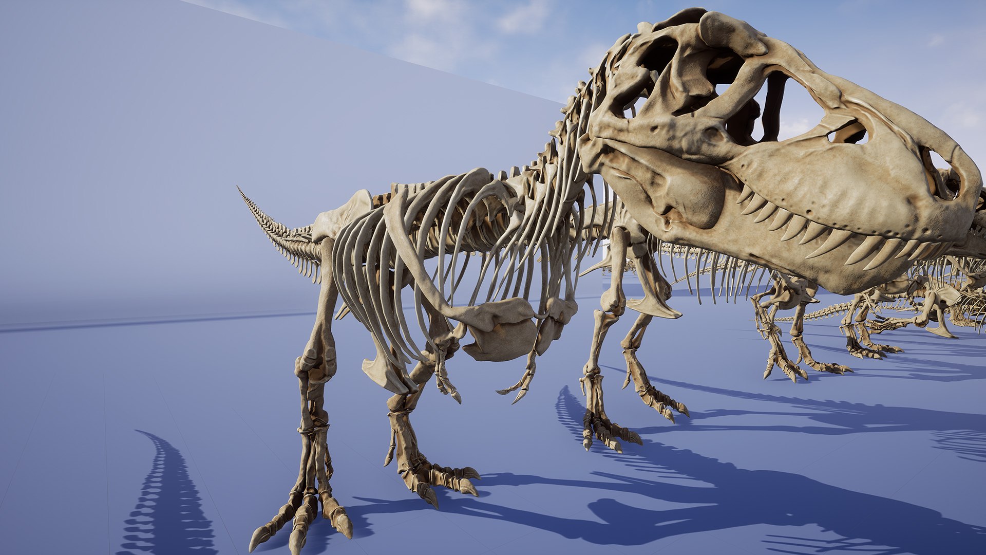 Tyrannosaurus Rex Sue Skeleton UnrealEngine - Unity - Maya FBX 3D model ...