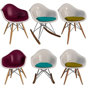 chairs eames plastic armchair 3D