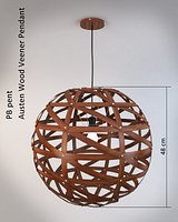 PB pent Austen Wood Veener Pendant