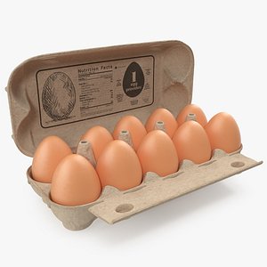 Eggs in Open Carton Package