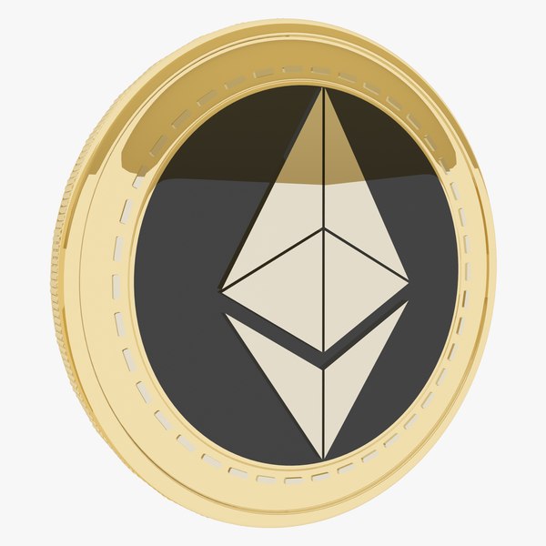 EthereumX Cryptocurrency Gold Coin 3D model
