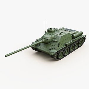 Tank Destroyer SU-100 High-Poly 3D Model 3D